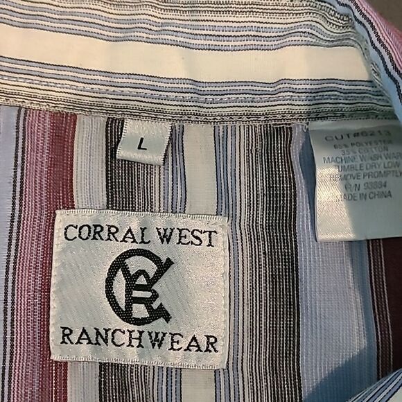 Corral West Ranch Wear Pearl Button Short Sleeve Shirt - Picture 8 of 10